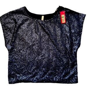Dark Blue Sequins Top new with tags by Xhilaration Sz-M